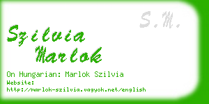 szilvia marlok business card